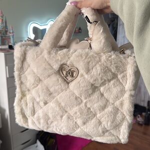JUICY COUTURE FUR BAG WHITE